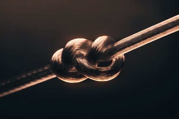 A knot joining two ropes
